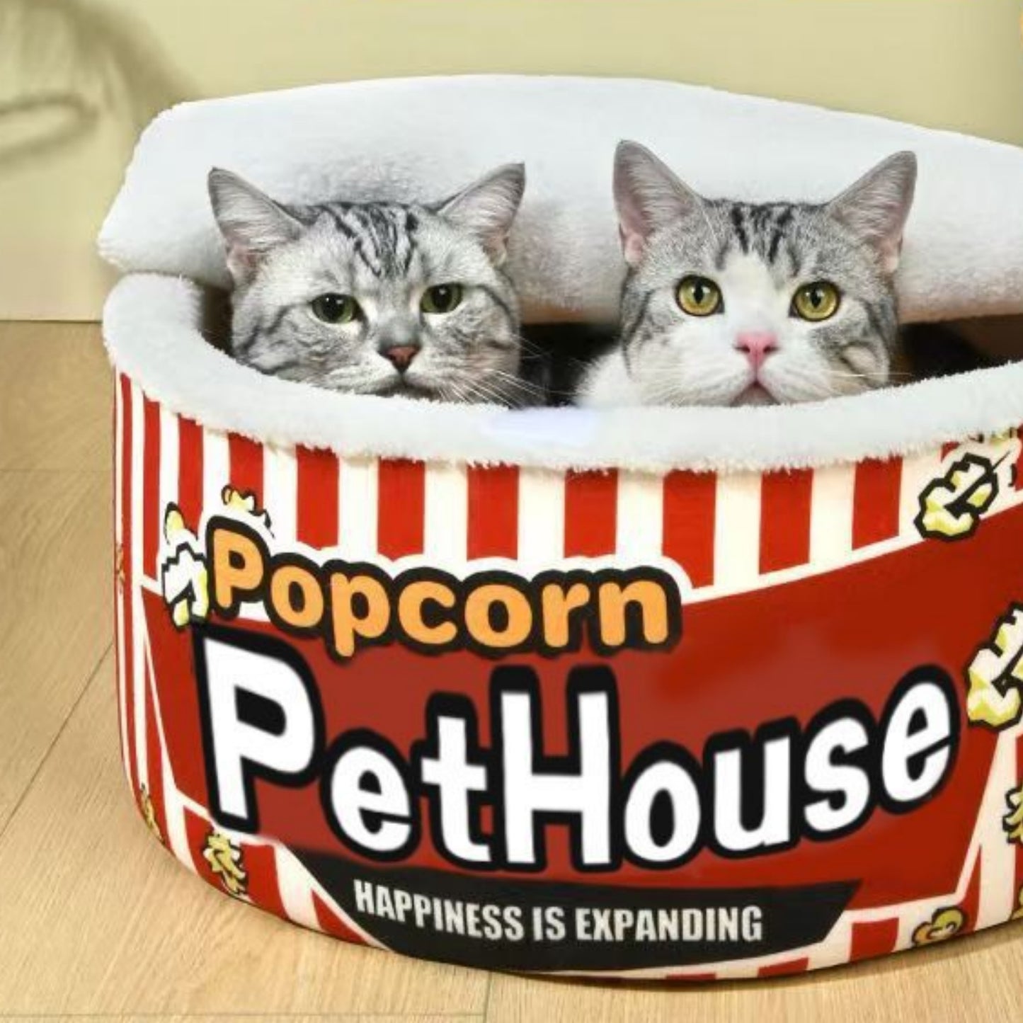 Cat Popcorn Instant Noddle Bowl Indoor Heated Cat Bed