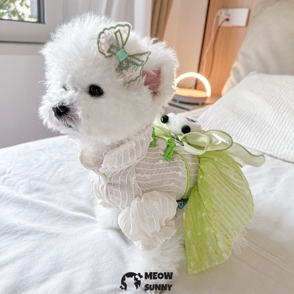 Panda Tuanzi Pet Clothes Dog Skirt Teddy Bichon Summer Princess Skirt