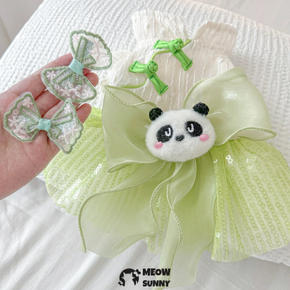 Panda Tuanzi Pet Clothes Dog Skirt Teddy Bichon Summer Princess Skirt