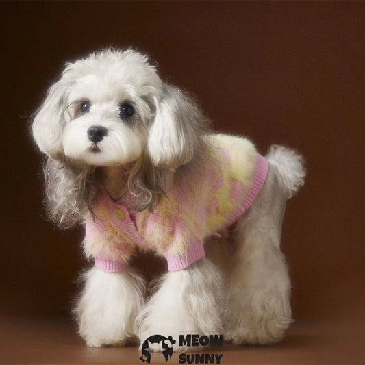 Pet Clothes Autumn and Winter Puppy Cardigan Sweater Jacket
