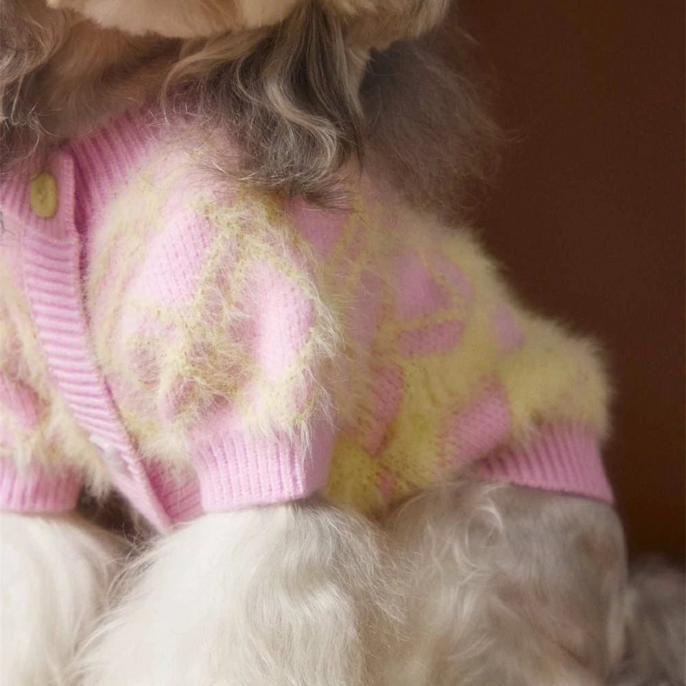 Pet Clothes Autumn and Winter Puppy Cardigan Sweater Jacket