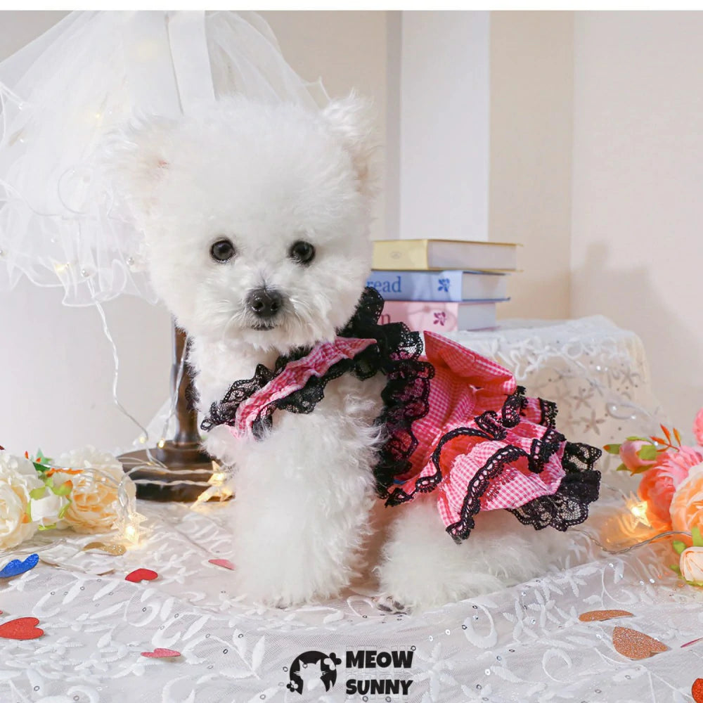 Pet Clothes Dog Suspender Wedding Princess Dress