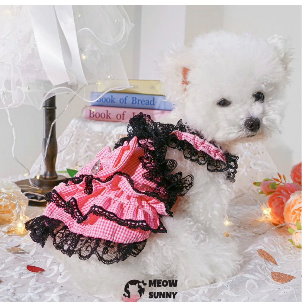 Pet Clothes Dog Suspender Wedding Princess Dress