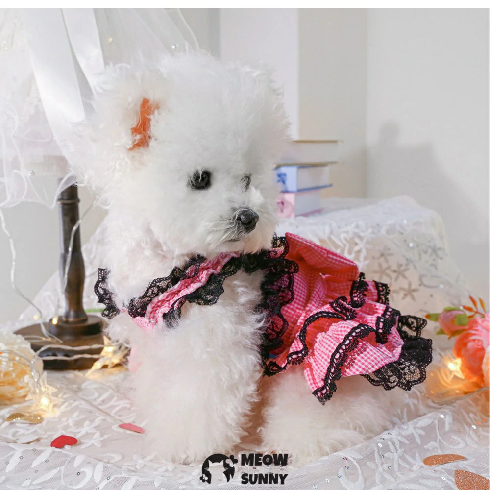 Pet Clothes Dog Suspender Wedding Princess Dress