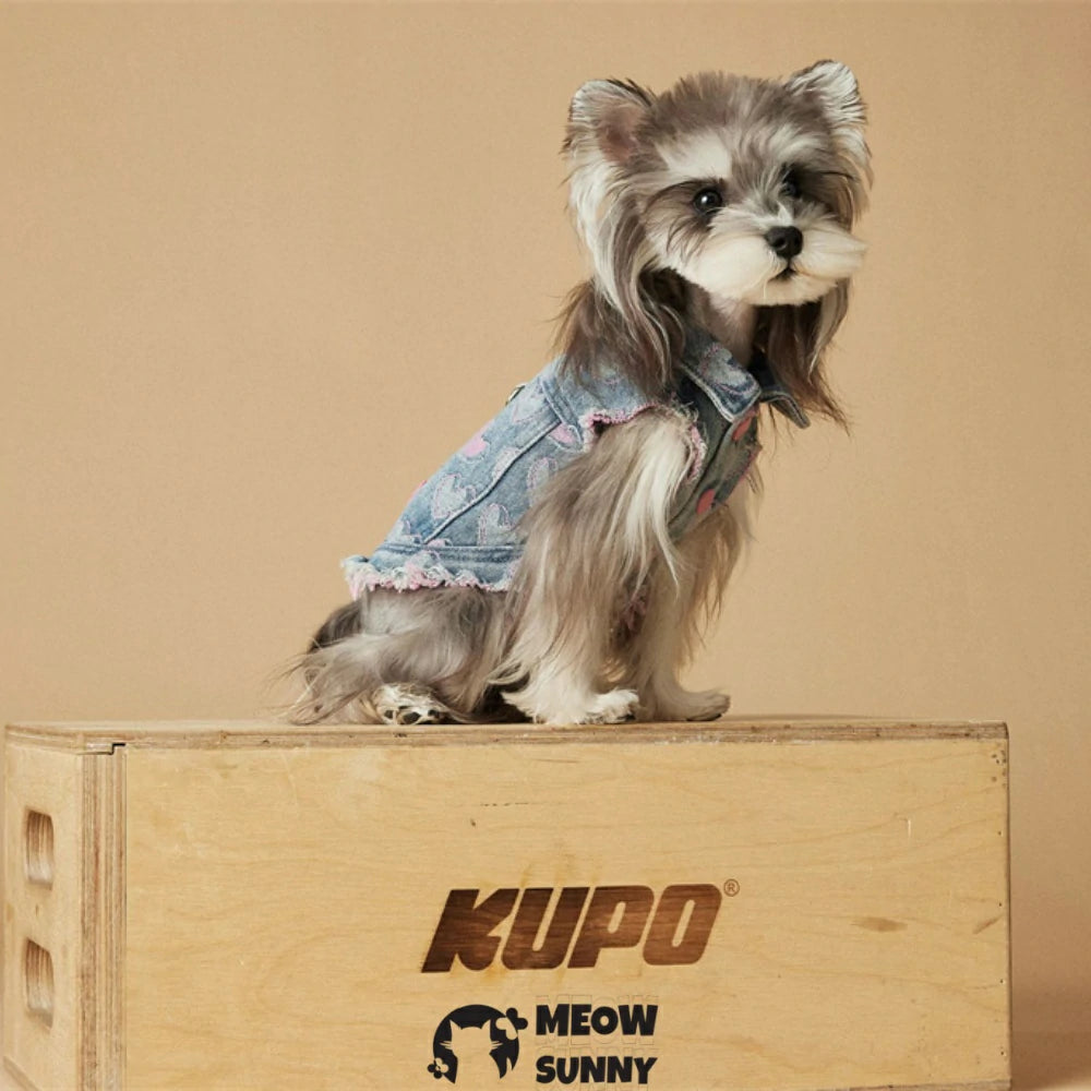 Pet Clothes Puppy Sleeveless Denim Vest