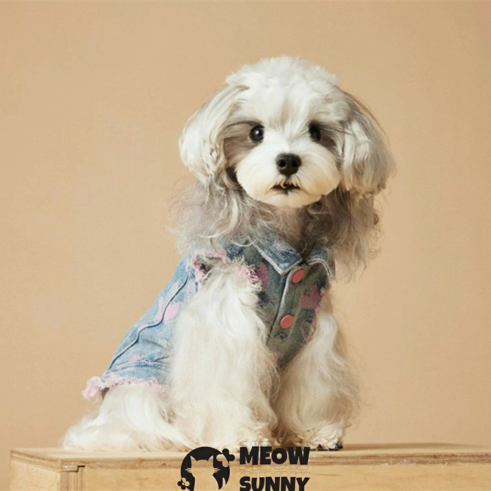 Pet Clothes Puppy Sleeveless Denim Vest