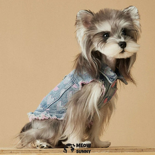 Pet Clothes Puppy Sleeveless Denim Vest