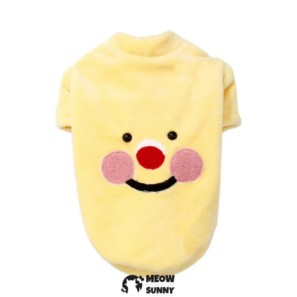 Pet dog clothes cute smiley face cotton coat winter vest