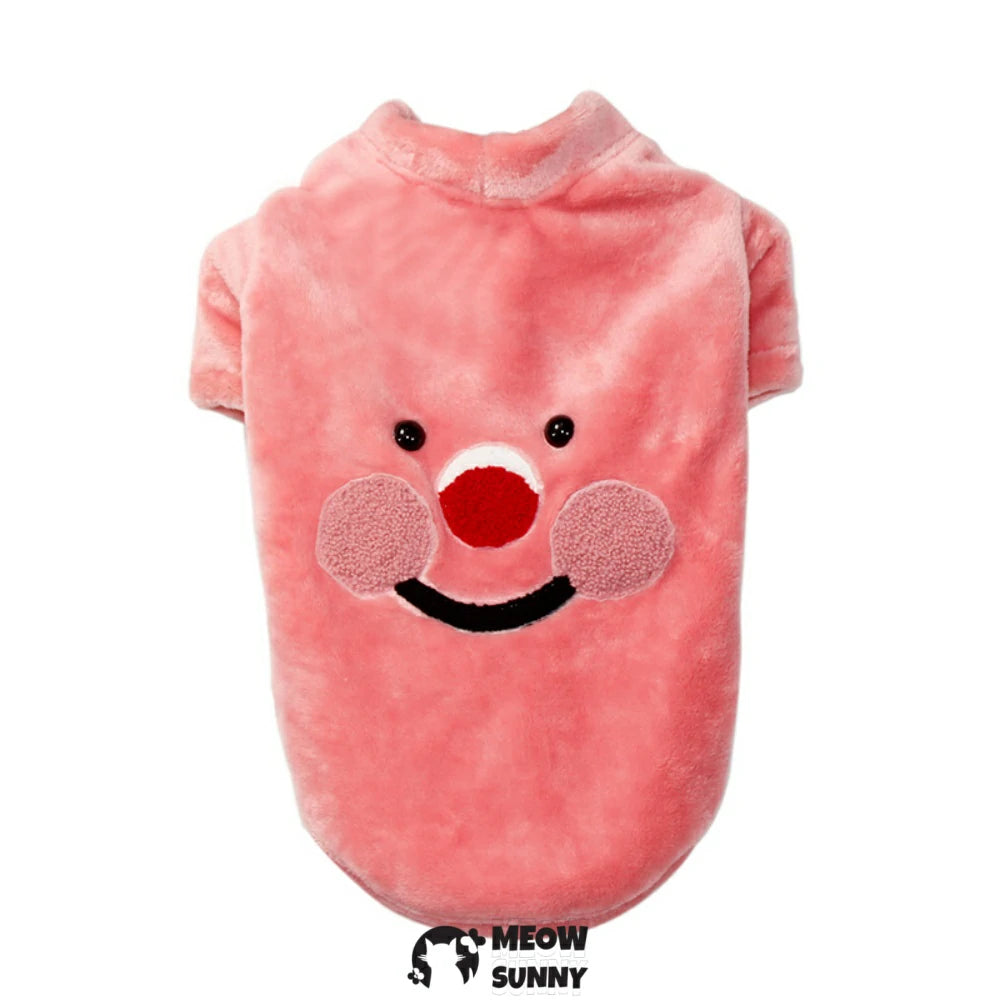 Pet dog clothes cute smiley face cotton coat winter vest