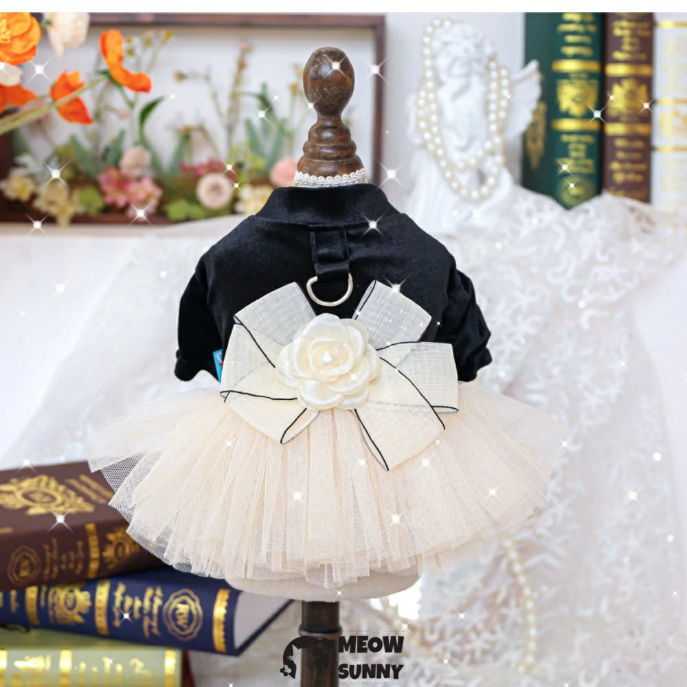 Pet dog gauze skirt clothes Teddy Panda Maltese skirt spring and summer princess dress