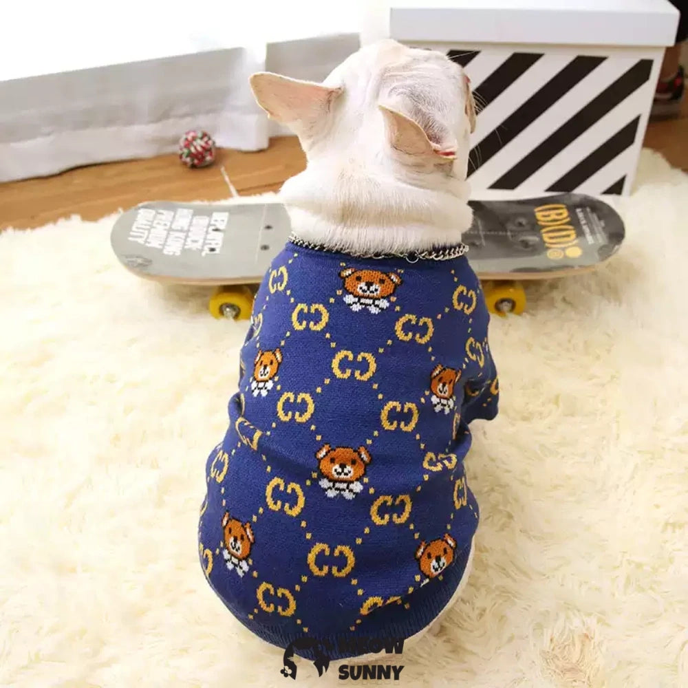 Pet fashion sweater Teddy Bichon Schnauzer French Bulldog small dog