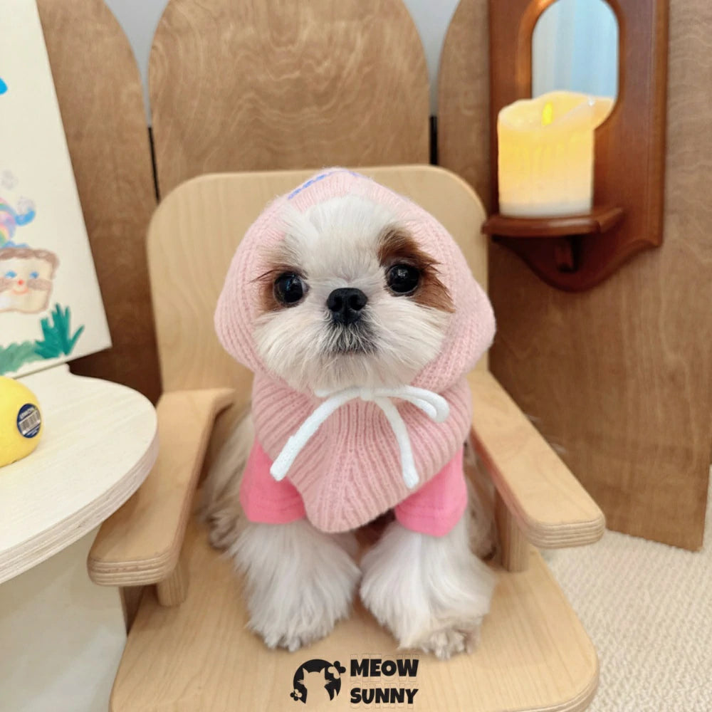 Pet hat puppy winter warm knitted scarf hat