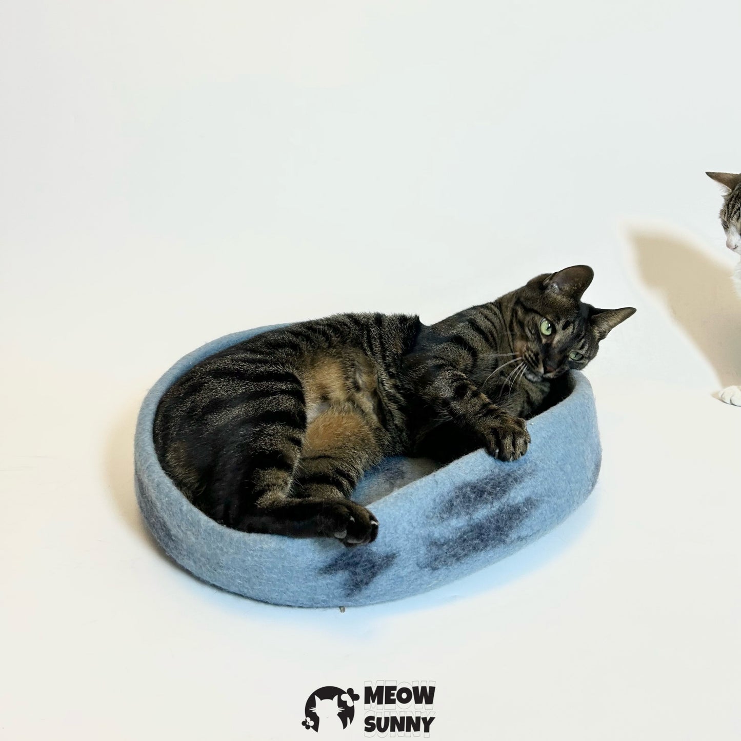 Premium Felt Cat Cave Bed, Royal Blue