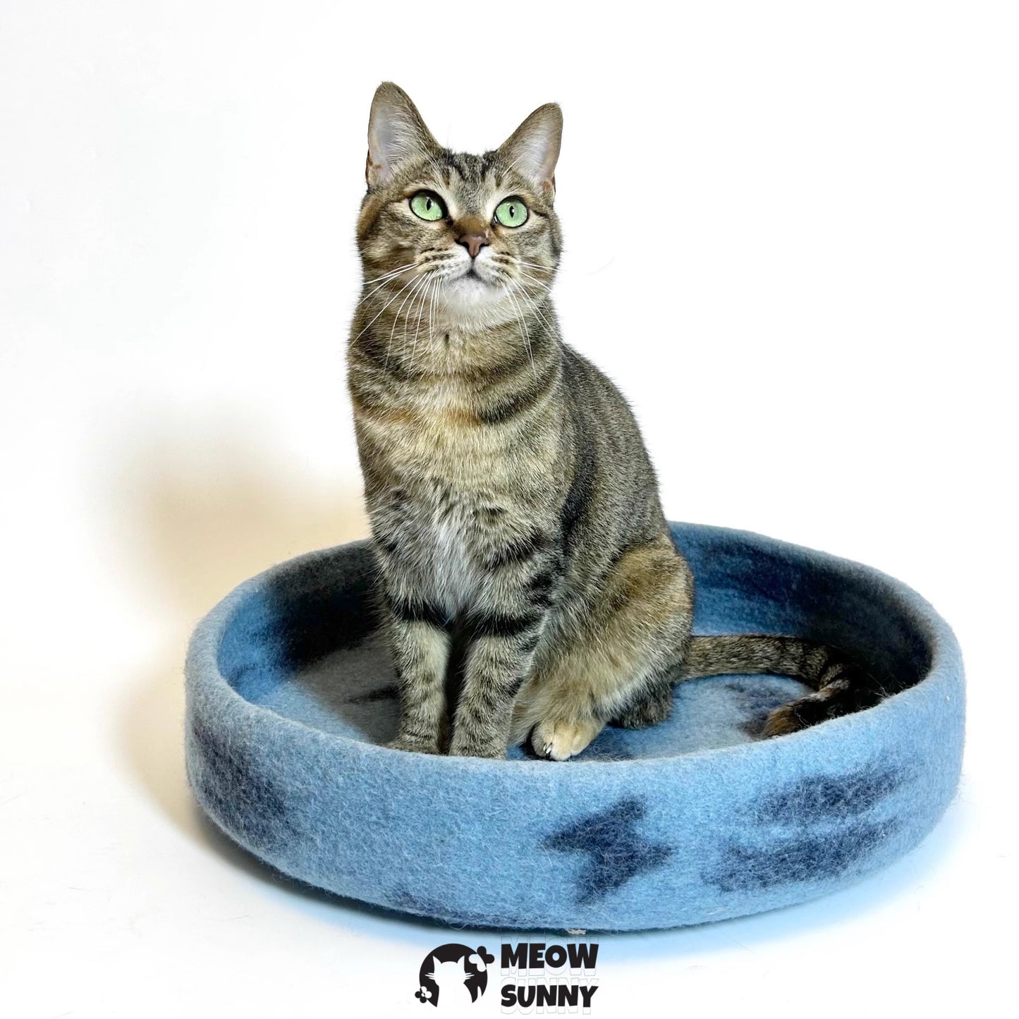 Premium Felt Cat Cave Bed, Royal Blue