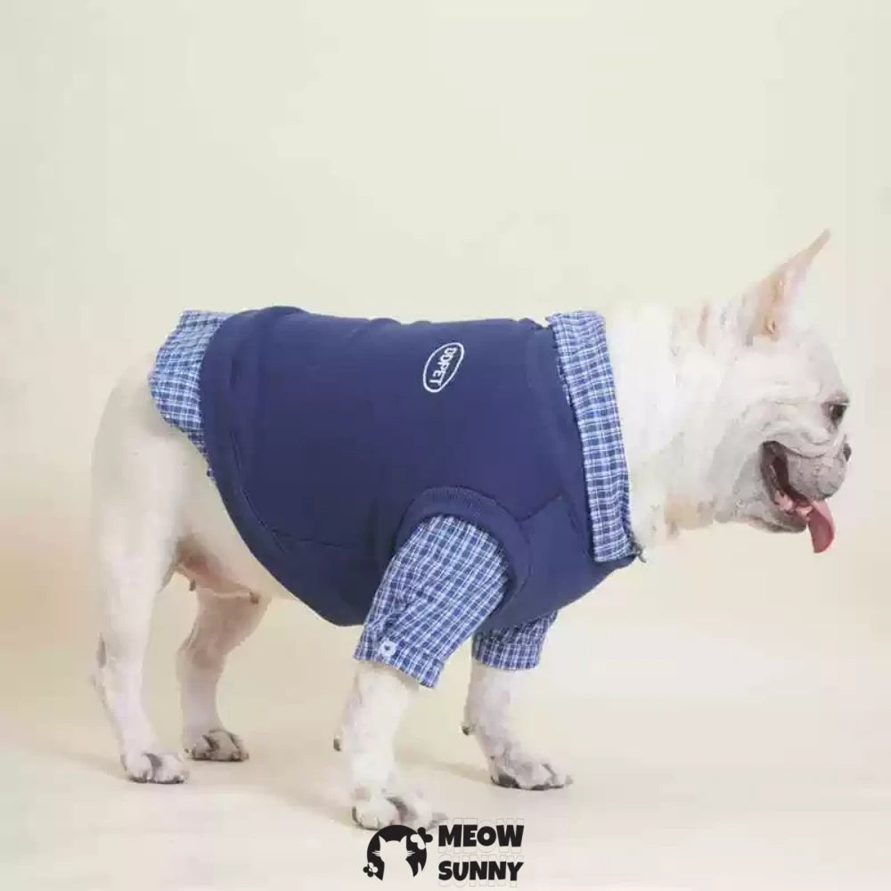 Puppy Clothes Autumn and Winter Fake Two-Piece Sweatshirt