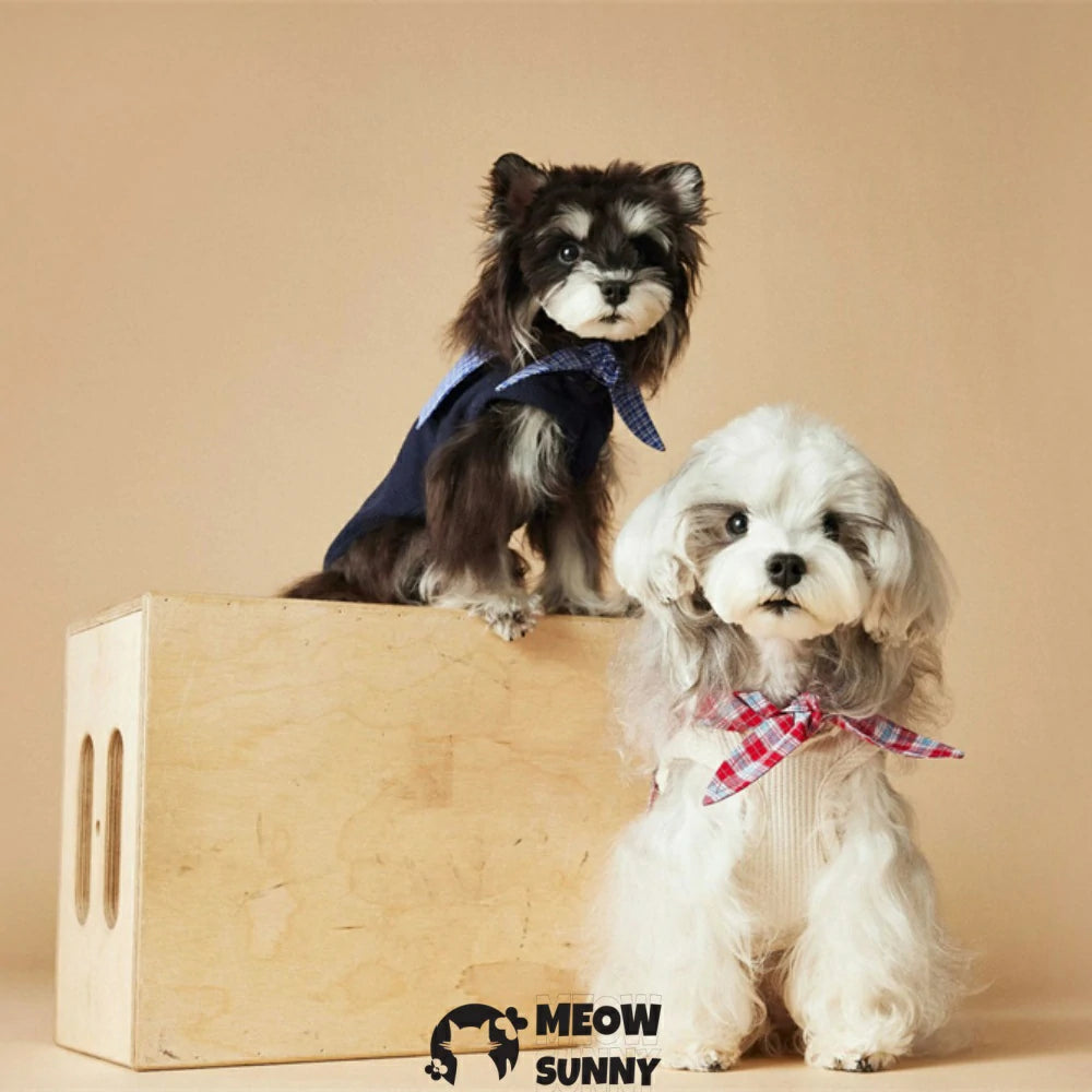 Puppy Clothes Thin Navy Collar Vest