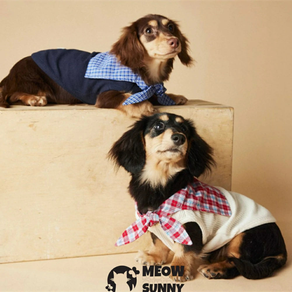 Puppy Clothes Thin Navy Collar Vest
