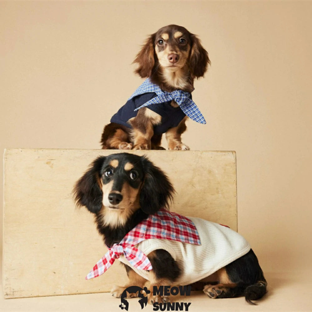 Puppy Clothes Thin Navy Collar Vest