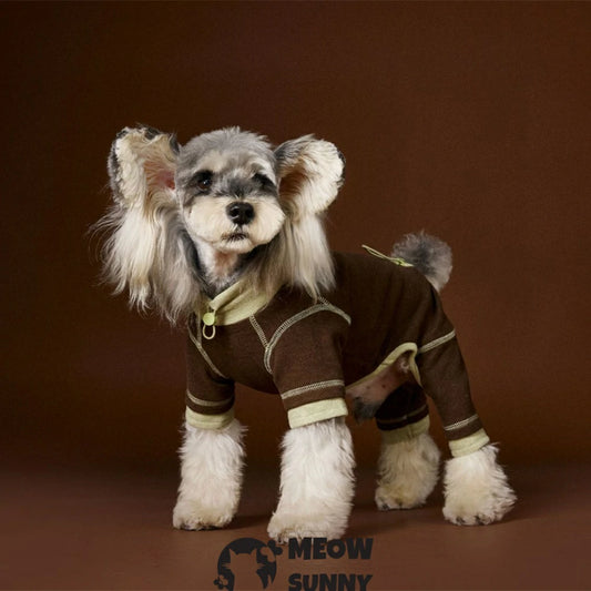 Puppy clothes four-legged clothes with a base shirt underneath