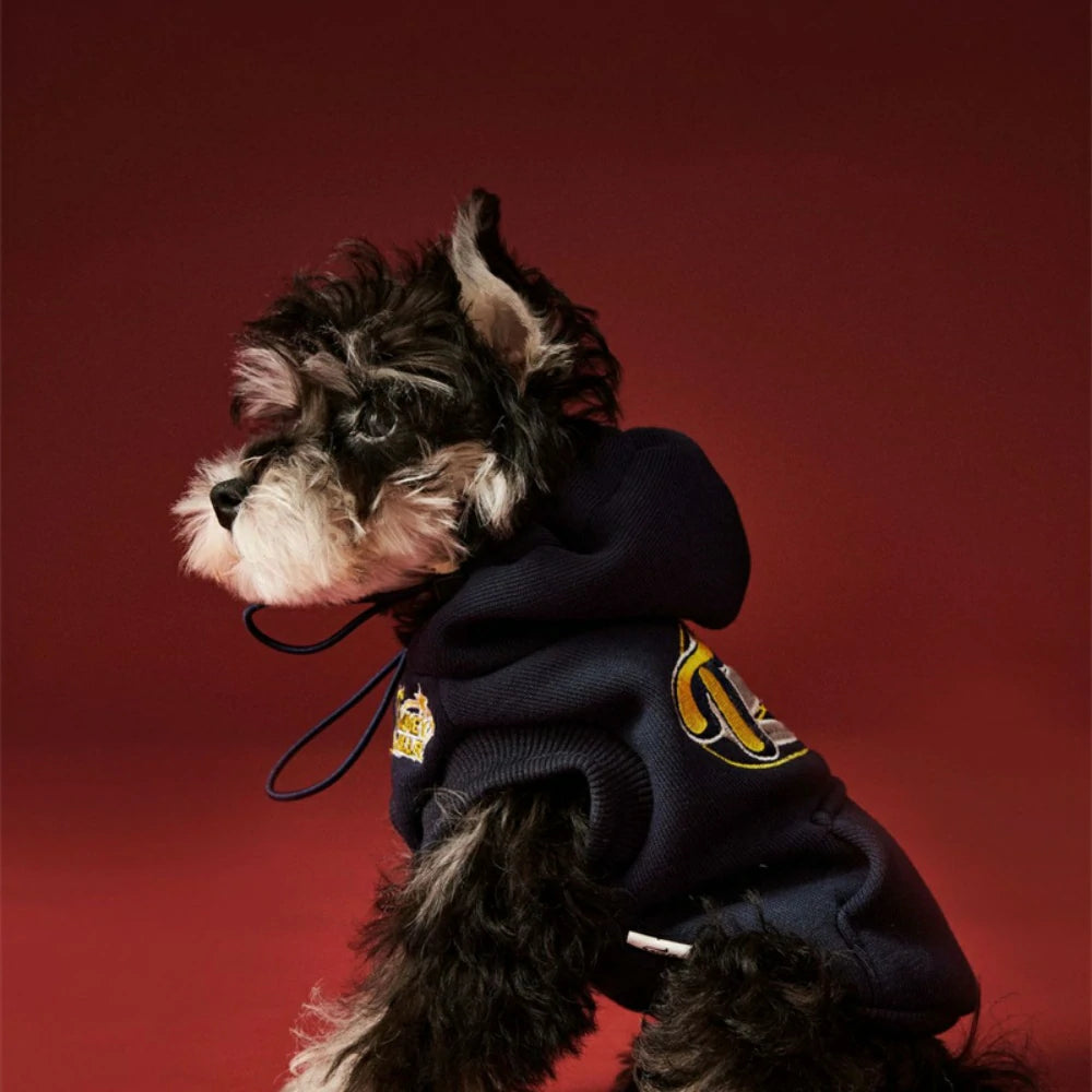 Puppy clothes sleeveless hoodie plus fleece sweatshirt trendy