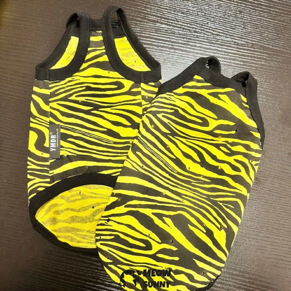 Cat hairless cat sexy zebra pattern pure cotton exposed ear sunscreen