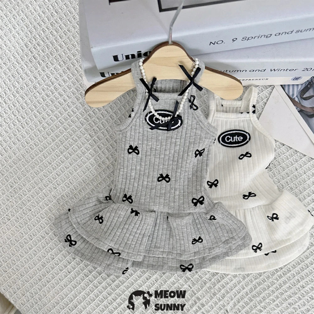 Pure cotton suspenders summer knitted stretch cat clothes