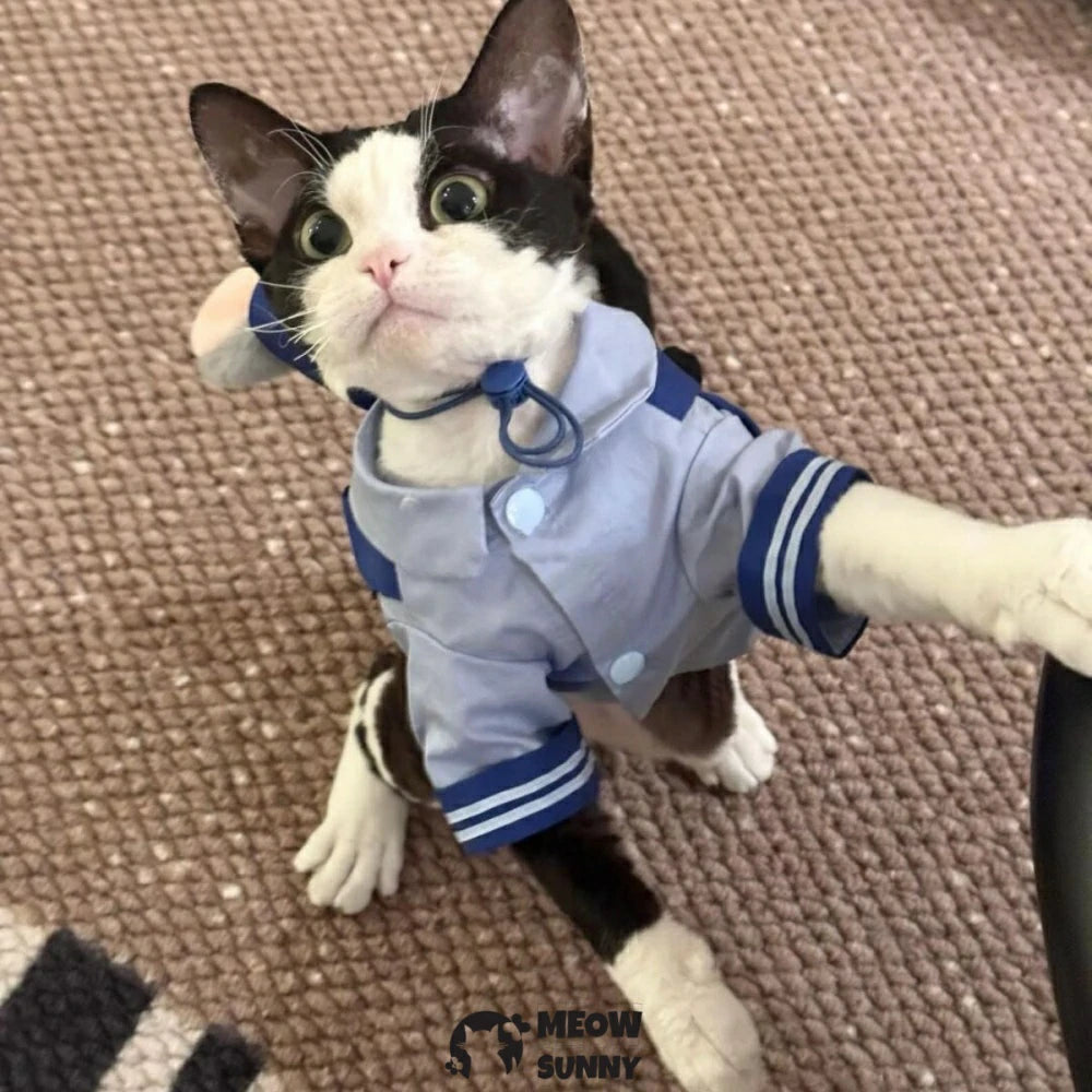 Rabbit police officer cat clothes cute cartoon style cos suit