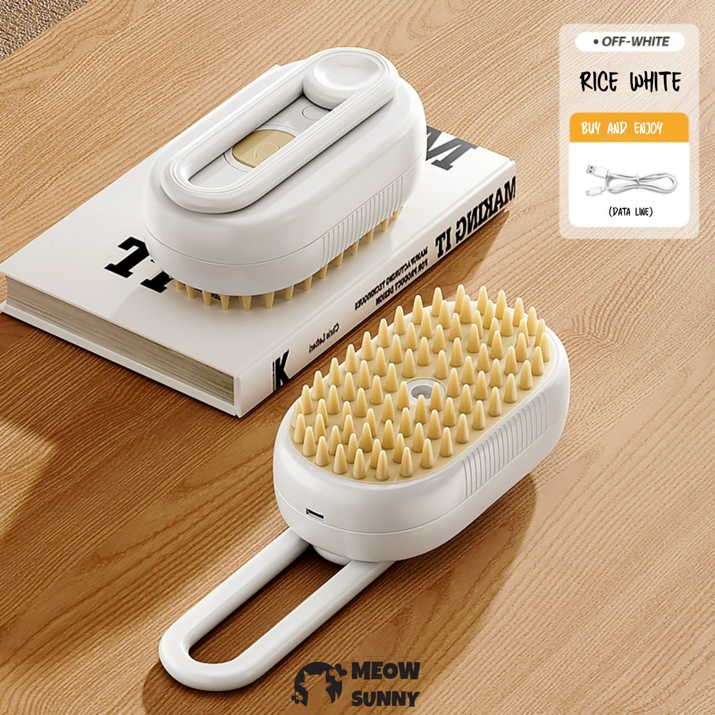 Cat Steam Brush for Cats and Dogs, Anti-Static