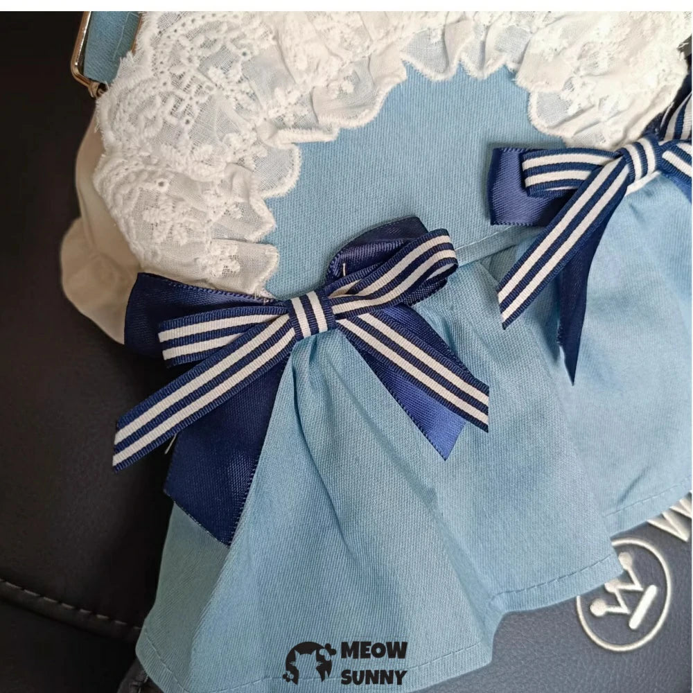 Sea Breeze Holiday Denim Skirt Pet Clothes Dog Princess Skirt