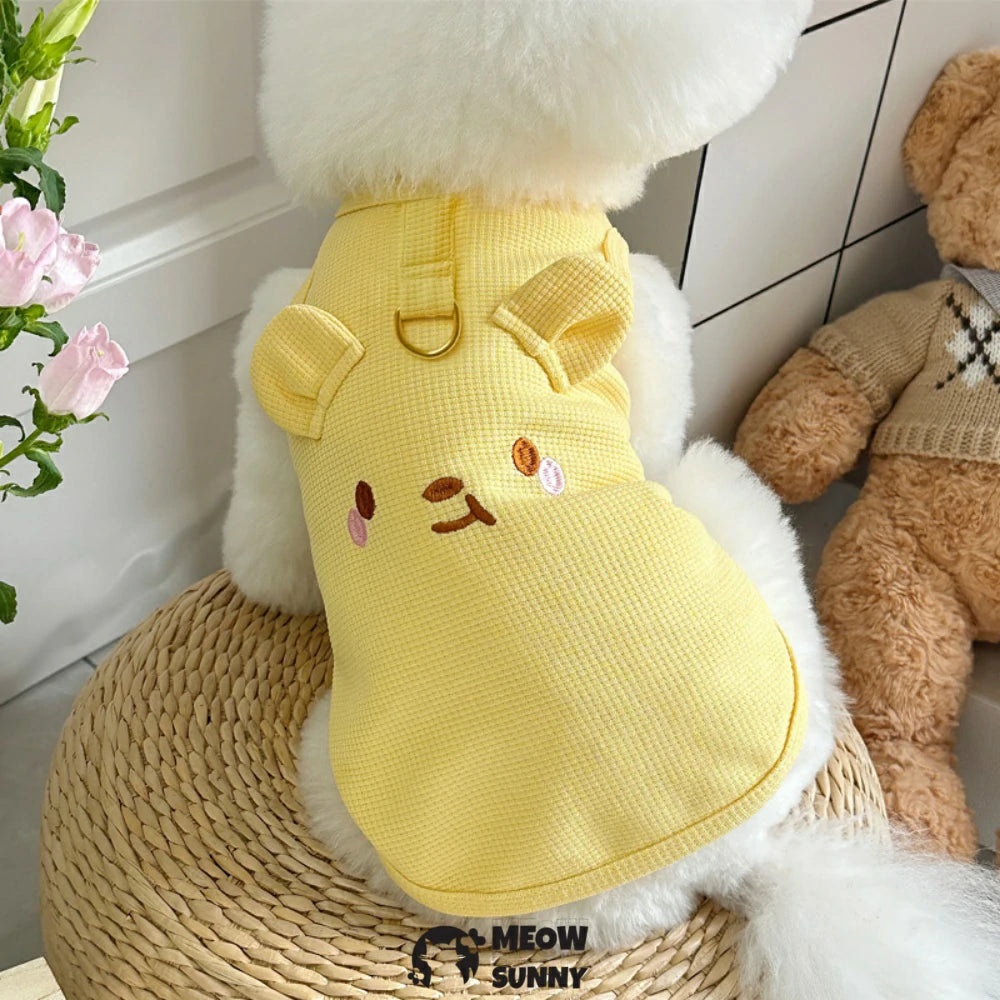 Soft Breathable Dog Sleeveless Clothes with D-Ring