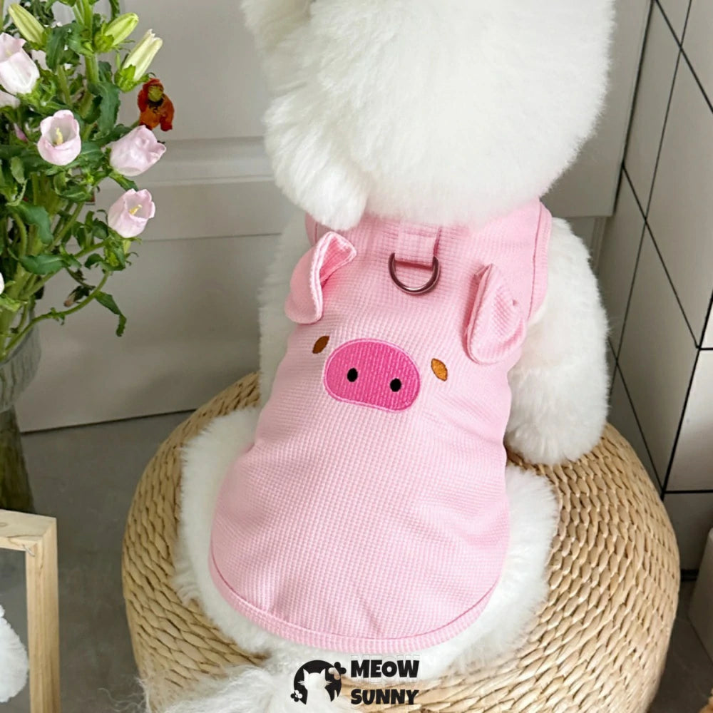 Soft Breathable Dog Sleeveless Clothes with D-Ring