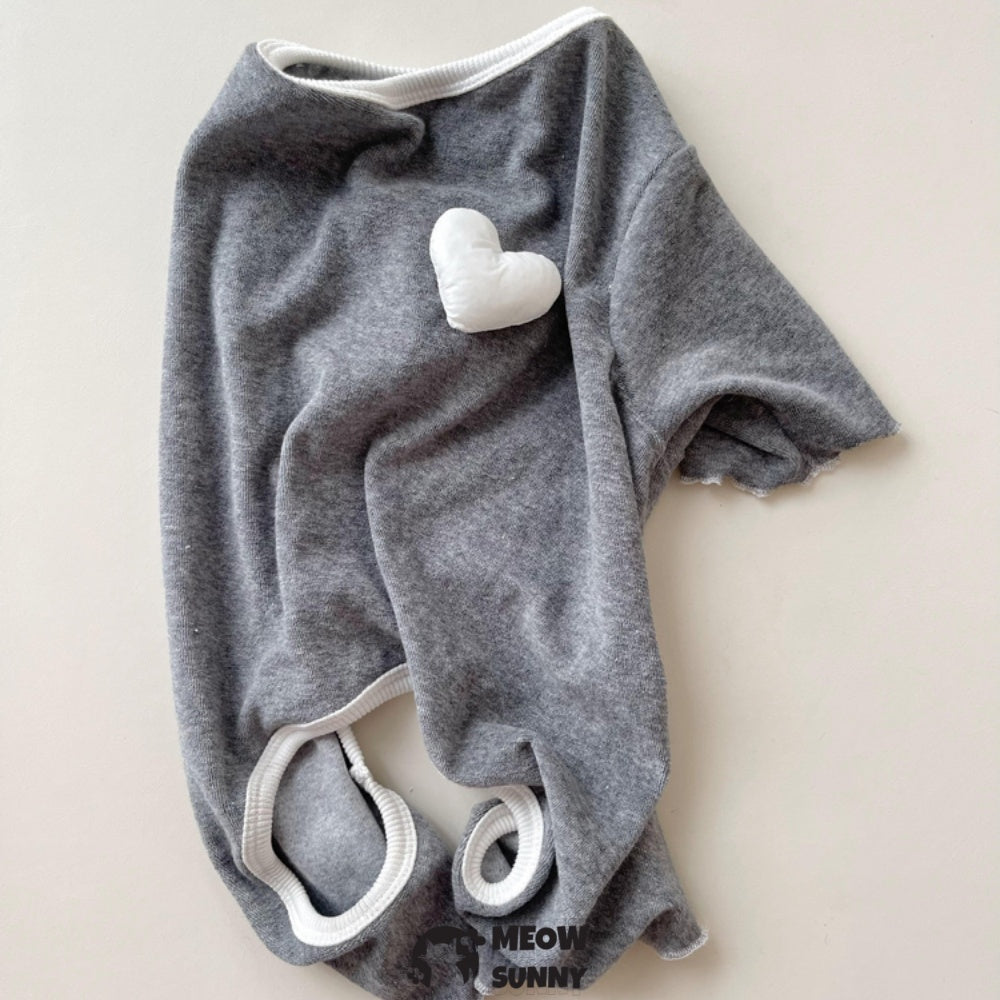 Cozy Pet Jammies Breathable Solid Color Jumpsuit for Small Dogs