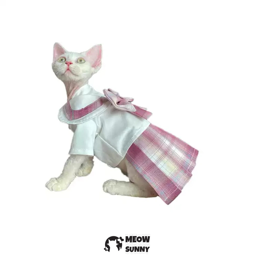 Sphinx Hairless Cat Preppy Aesthetic Clothes Cute Japanese School Cosplay