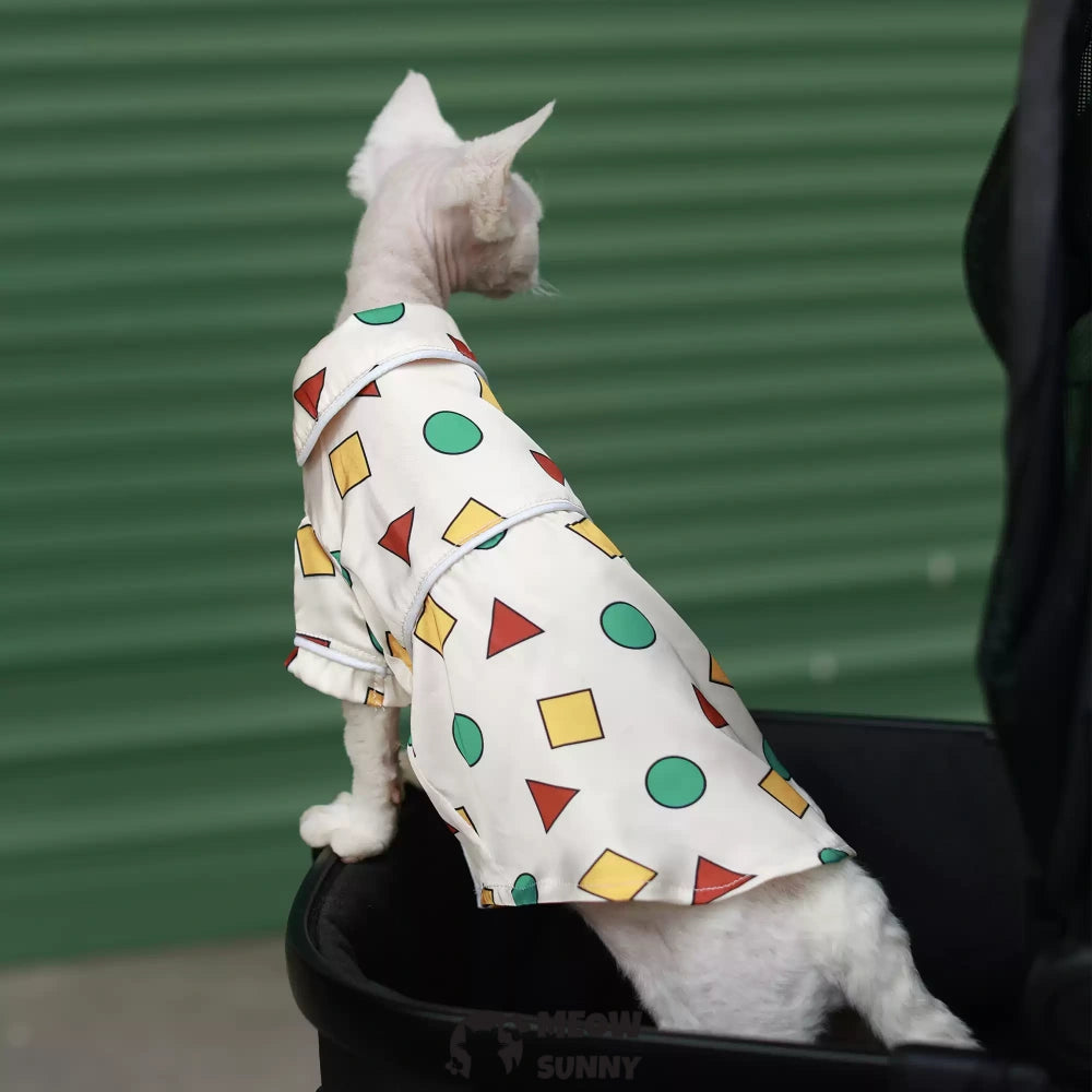 Sphinx hairless cat summer silk cool shirt, Breathable Jumpsuit