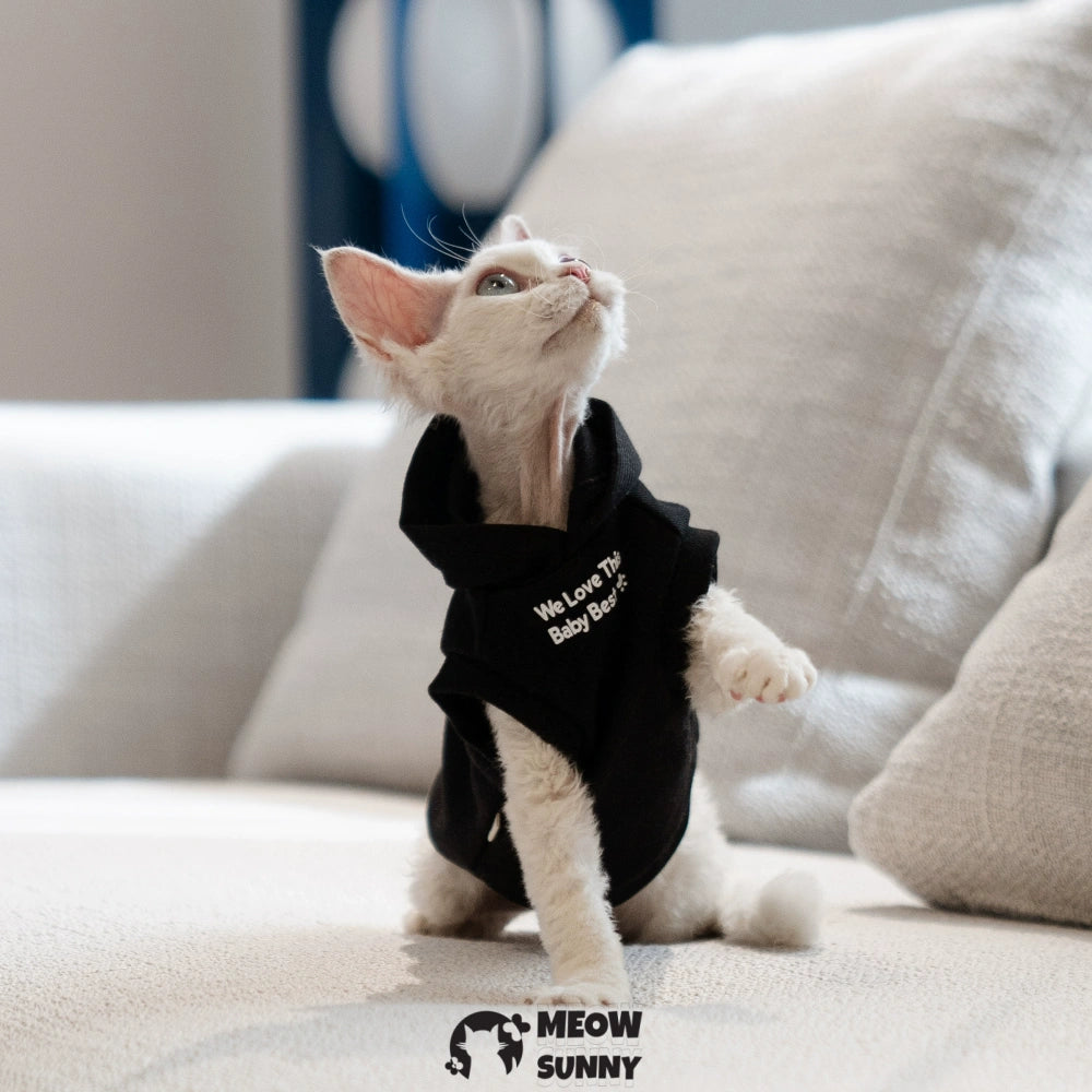 Sphynx Cat Apparel Kitty Hoodie Autumn and Winter Hairless Cat Outfits