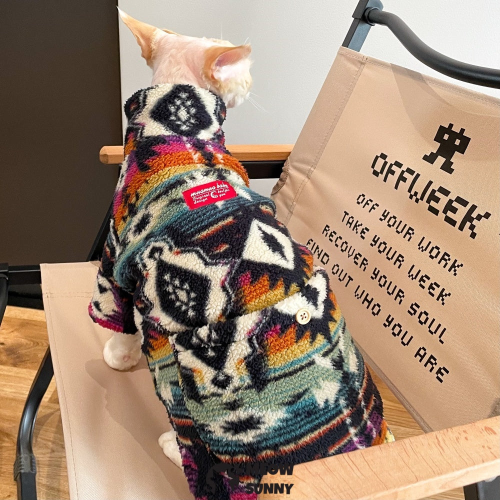 Sphynx Cat Clothes Color Block Hairless Cat Shirts