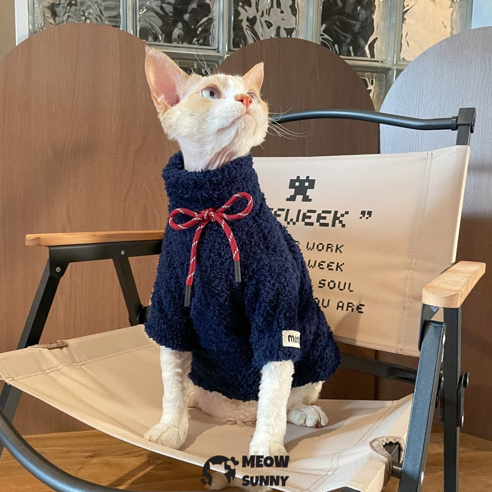 Sphynx Cat Clothes Hairless Cat Warm Fleece Vest Elastic Winter Sweater