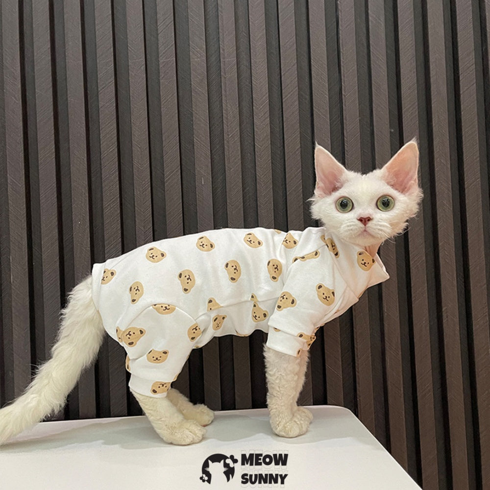 Sphynx Sleeveless Bodysuit Elastic Hairless Cat Clothes