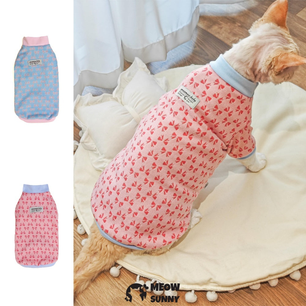 Sphynx Cat Clothes, Hairless Cat Shirt, Cat Pullover, Pink , 1-14lbs