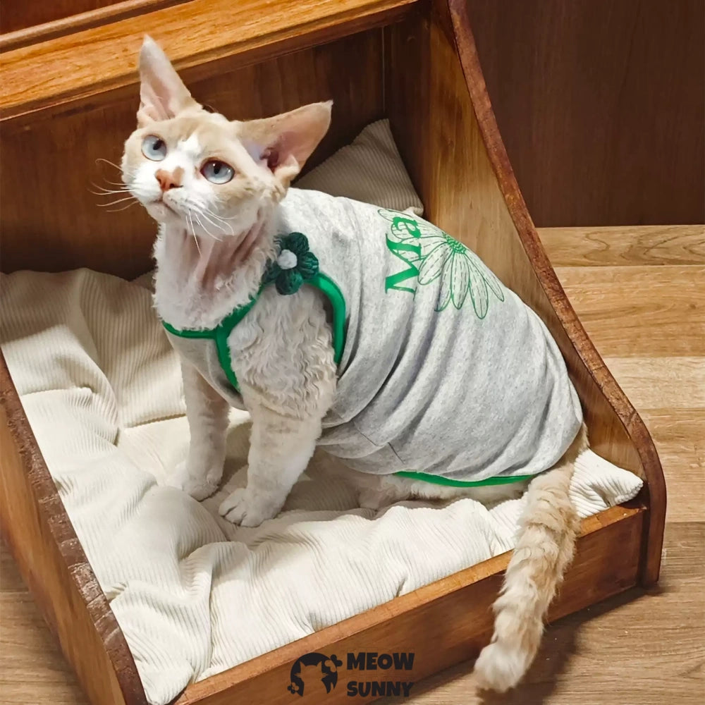 Sphynx Cat Shirt, Breathable Stretchy Cat Summer Vest