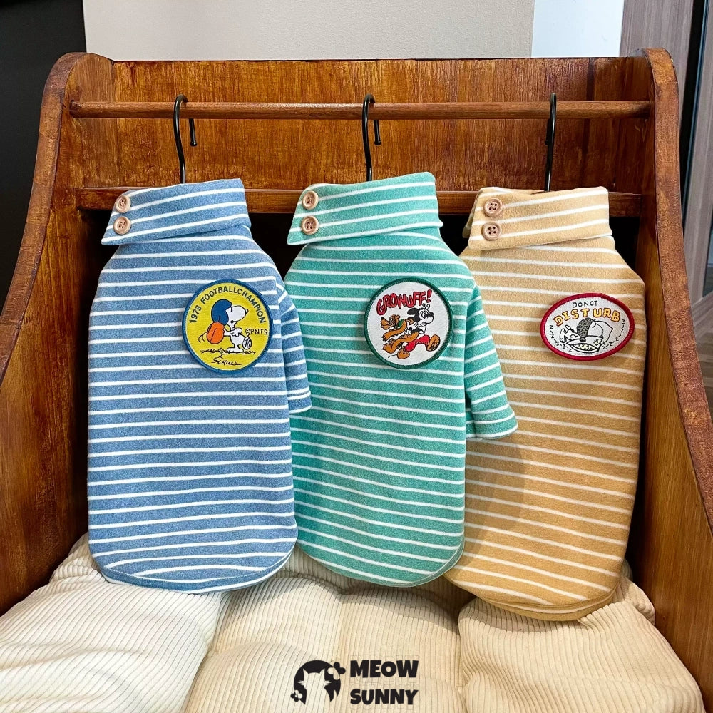 Sphynx Cat Stripe Clothes - Soft Hairless Shirt With Sleeves