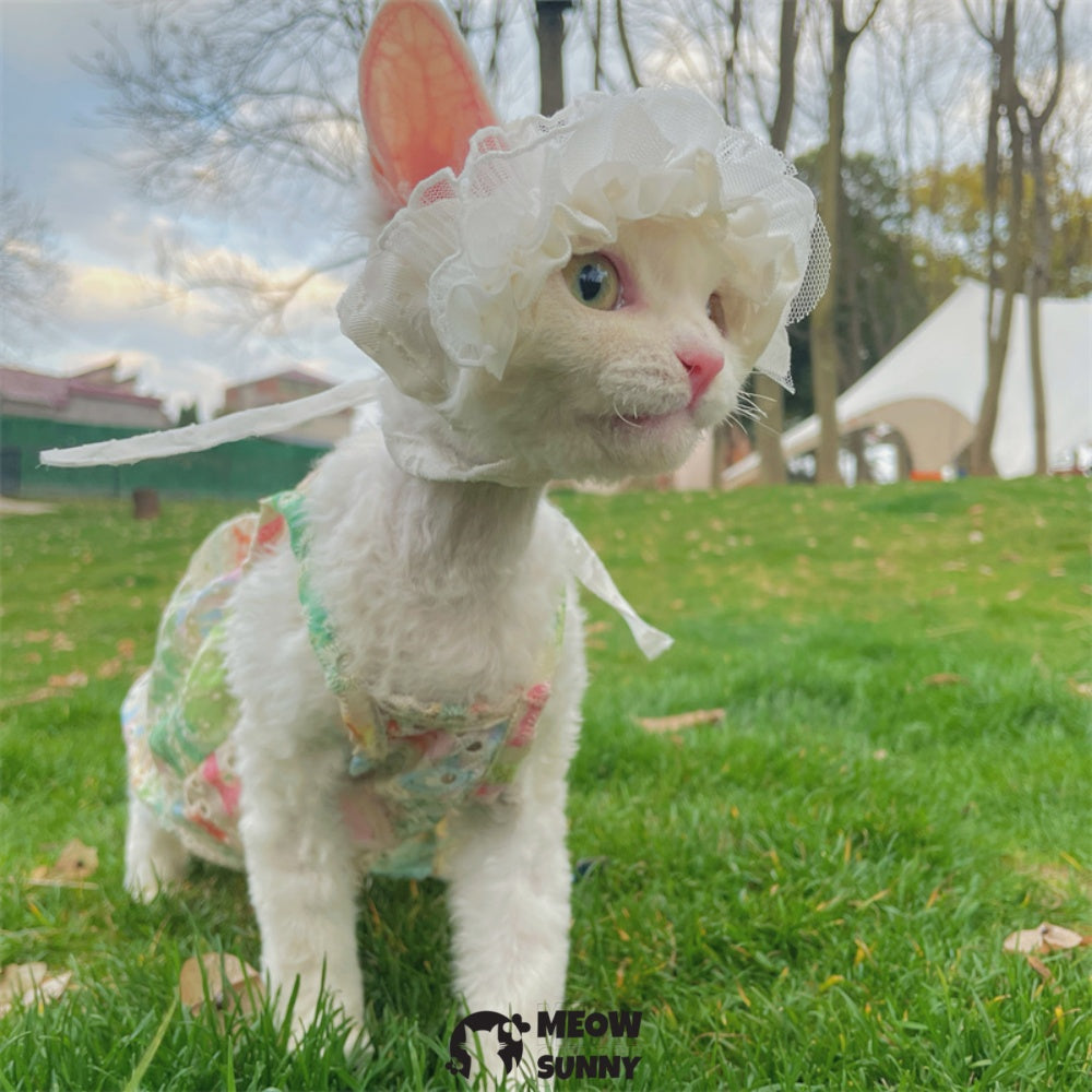 Sphynx Hairless Cat Breathable Spring Autumn Cotton Dress