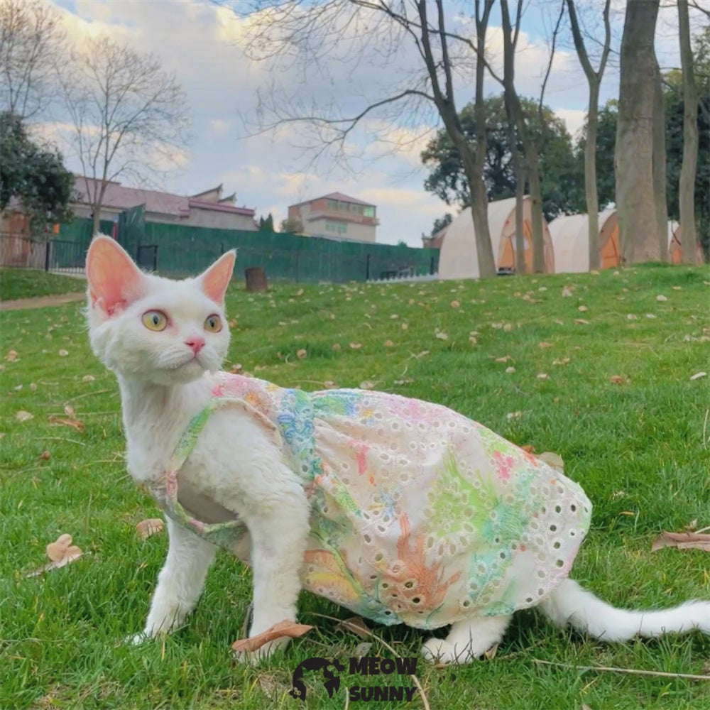 Sphynx Hairless Cat Breathable Spring Autumn Cotton Dress