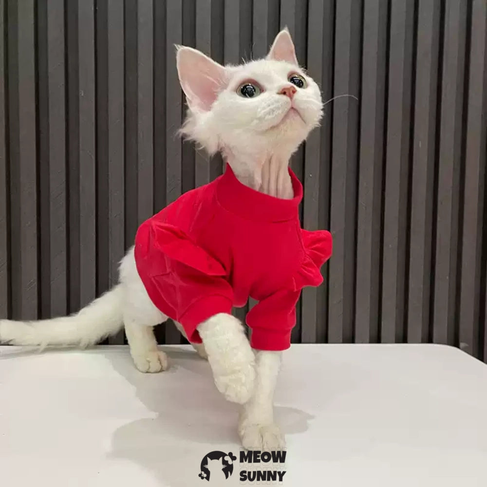 Sphynx Hairless Cat Clothes, Soft Elastic Dralon Sweatshirt