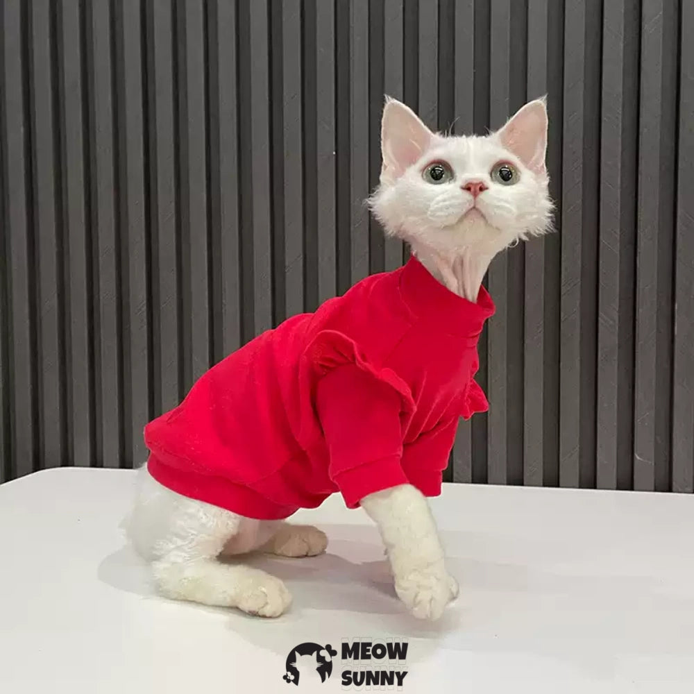 Sphynx Hairless Cat Clothes, Soft Elastic Dralon Sweatshirt
