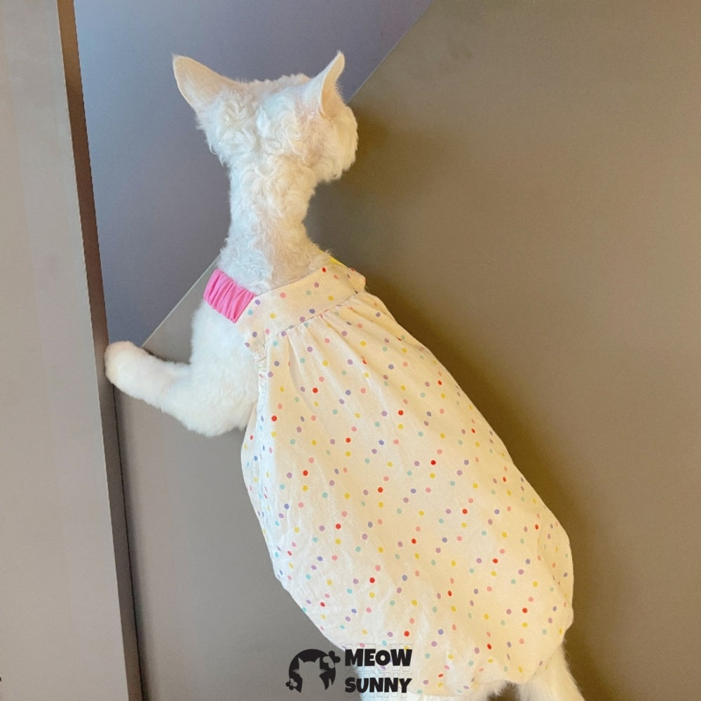 Sphynx Hairless Cat Summer Colorful Breathable Dress