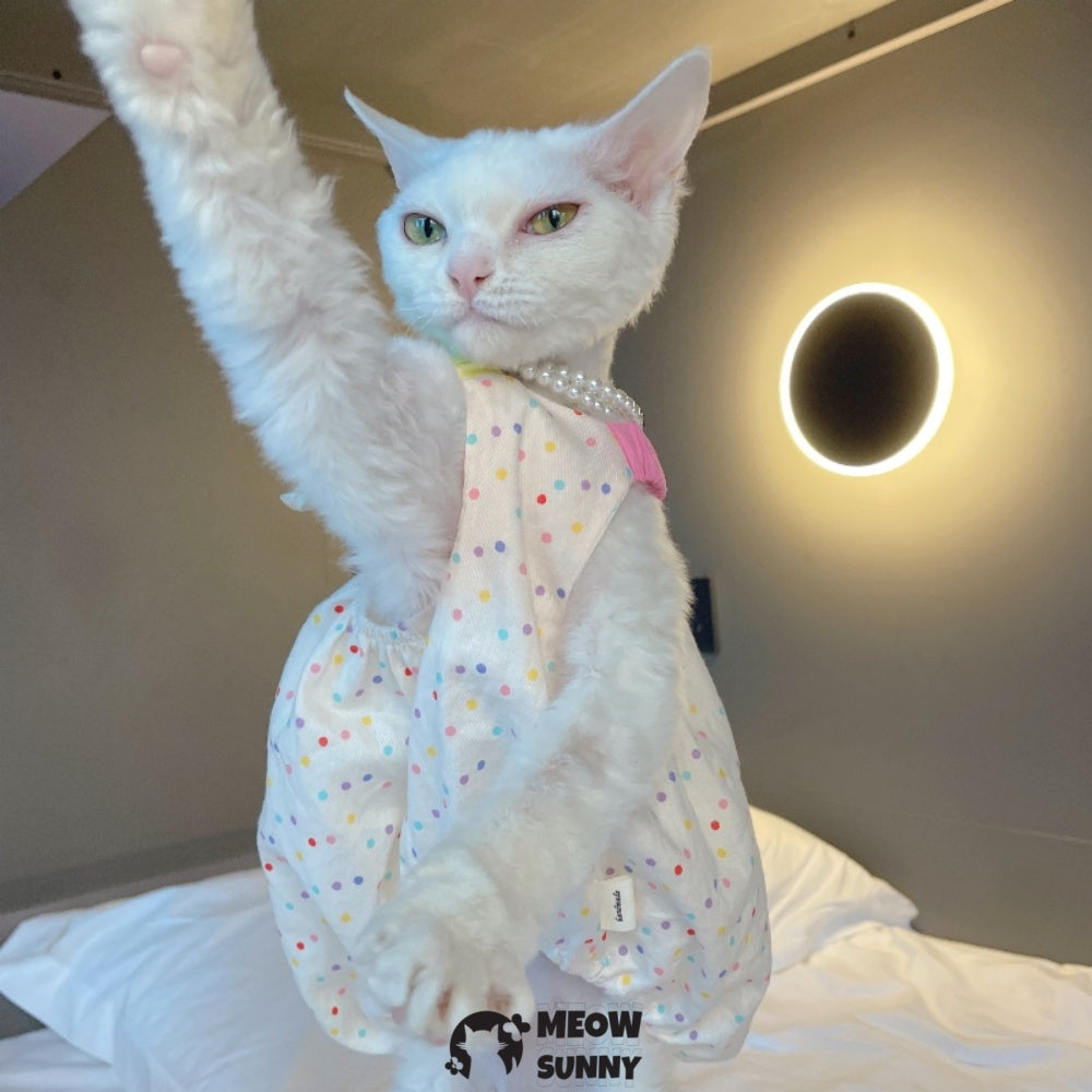 Sphynx Hairless Cat Summer Colorful Breathable Dress