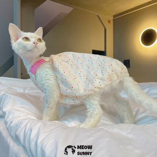 Sphynx Hairless Cat Summer Colorful Breathable Dress