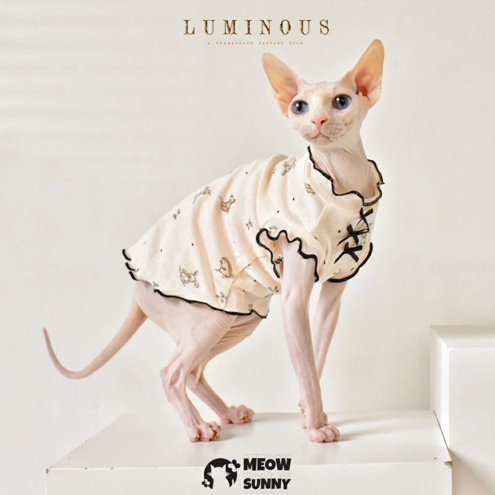 Sphynx Hairless Cat Summer Lightweight Cool Sleeveless Vest