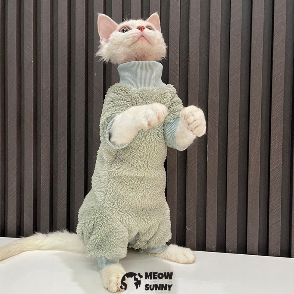 Sphynx Hairless Cats Clothes, Breathable Warm Cats T-Shirt for Winter